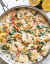 GARLIC BUTTER PRAWN PICCATA
